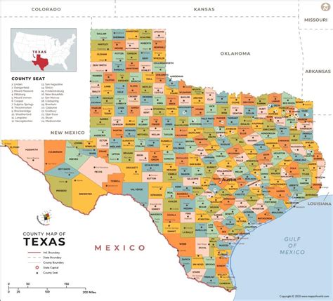 Amazon.com : Texas County Map - Laminated (36" W x 32.61" H) : Office Products