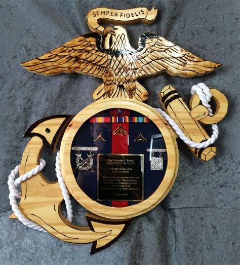 USMC plaque Questions on design or price contact Lunawood1775@gmail.com | Usmc gifts, Military ...