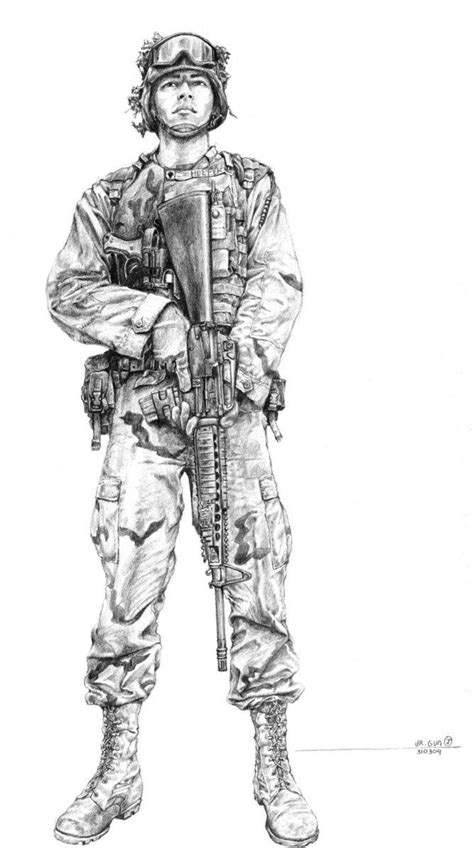 Znalezione obrazy dla zapytania soldier drawing | Army drawing ...