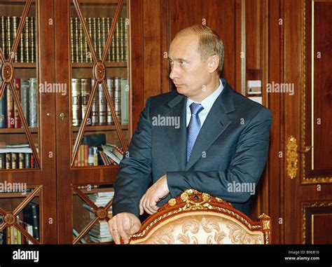 Russian President Vladimir Putin at his office in the Kremlin Stock ...