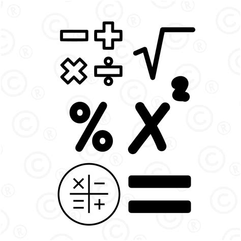 Math Symbols Svg, Instant Download SVG, JPG, PDF, Png, Digital Download ...