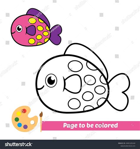 Coloring Book Fish Vector Image Stock Vector (Royalty Free) 2041105142 ...