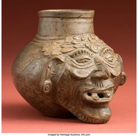 Fine Maya Plumbate Old Fire God Jar... Ceramics & Porcelain | Lot #50441 | Heritage Auctions