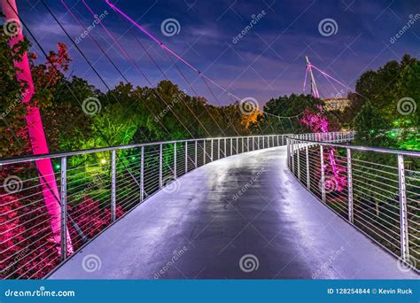 Falls Park Liberty Bridge in Downtown Greenville South Carolina ...