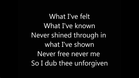 Metallica Unforgiven Lyrics