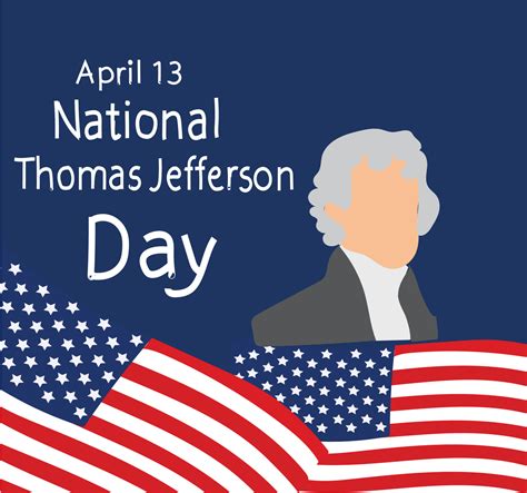 national thomas jefferson day Vector illustration. 22735451 Vector Art ...