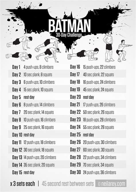 Batman workout challenge - Superhero | Superhero workout, Batman workout, Workout challenge