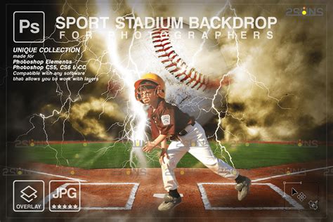 Baseball Backdrop, Sports Stadium Graphic by 2SUNS · Creative Fabrica