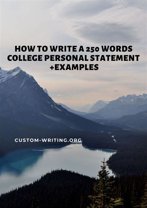How to Write a 250 Words College Personal Statement +Examples | Personal statement examples ...