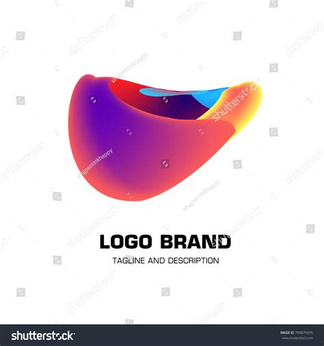 Vector Colorful Liquid Abstract Logo Design Stock Vector (Royalty Free ...