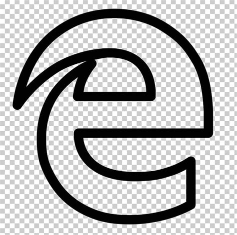 Microsoft Edge Logo Web Browser PNG, Clipart, Area, Black And White ...