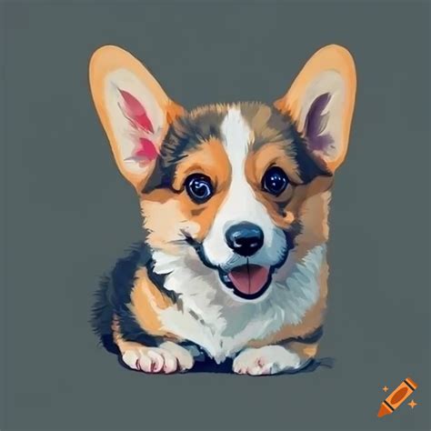 Portrait of a corgi puppy in renaissance style on Craiyon