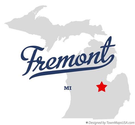 Map of Fremont, Saginaw County, MI, Michigan