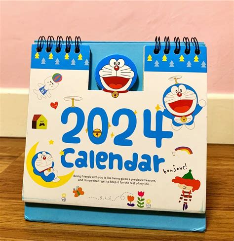 doraemon 2024 calendar, Hobbies & Toys, Stationery & Craft, Other Stationery & Craft on Carousell