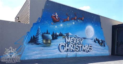 Merry Christmas Mural - Graffiti Artist Melbourne