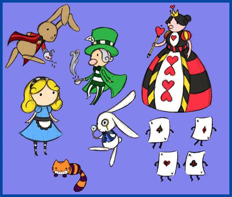 Alice in Wonderland characters by XxUshixX on DeviantArt