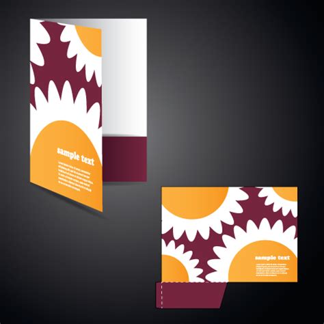 Vector Layout folder cover design set 02 free download