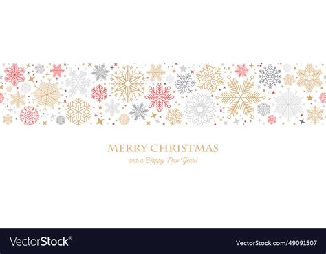 Christmas card with snowflake border Royalty Free Vector