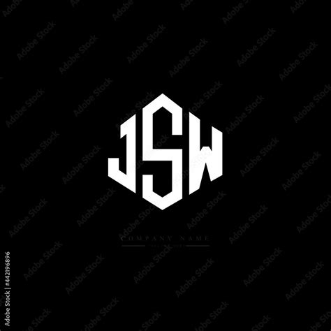 JSW letter logo design with polygon shape. JSW polygon logo monogram. JSW cube logo design. JSW ...