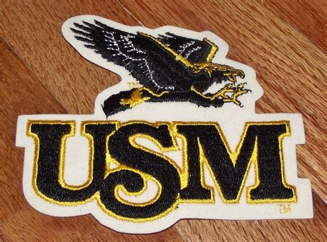 Vintage New USM University of Southern Mississippi Golden Eagles Patch ...