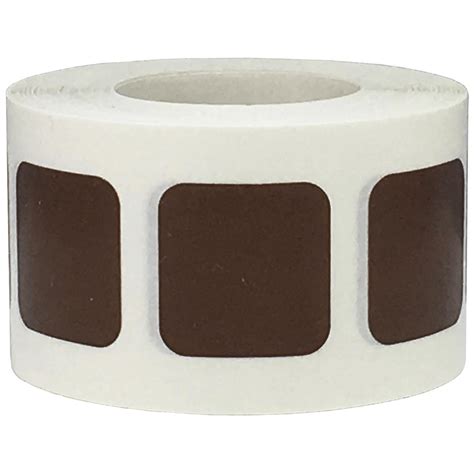 Brown Colored Labels 3/4" Square | InstockLabels.com