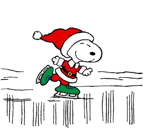 Snoopy Ice Skating at Christmas Time