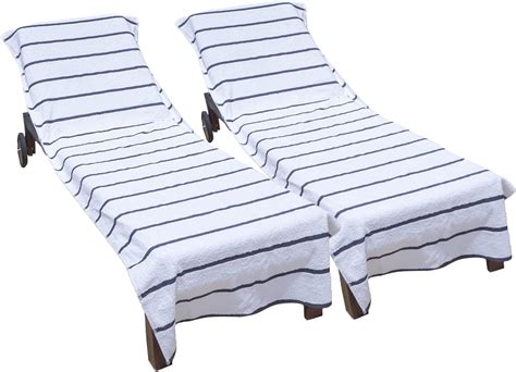 Amazon.com: Arkwright Pool Chair Covers (Oversized:30x85 Inch, 2-Pack), Cotton Chaise Lounge ...