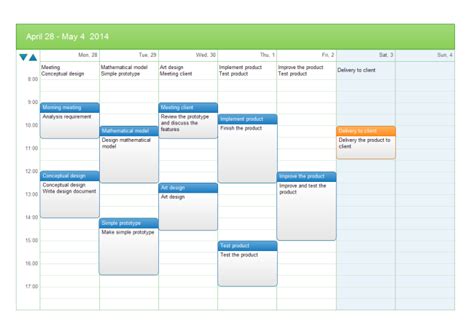 Weekly Task Schedule | Free Weekly Task Schedule Templates