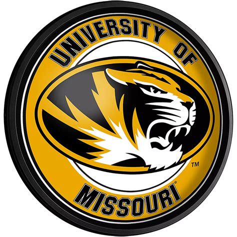 The Fan-Brand University of Missouri Round Slimline Lighted Wall Sign ...