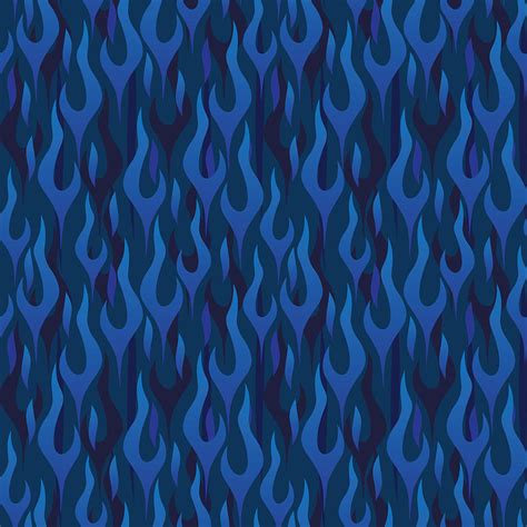 Cool Blue Flames Fire Seamless Repeating Pattern Digital Art by Jeff Hobrath - Fine Art America