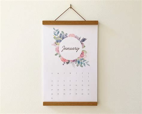 2023 Hanging Calendar 2023 Wall Calendar Frame 2023 - Etsy