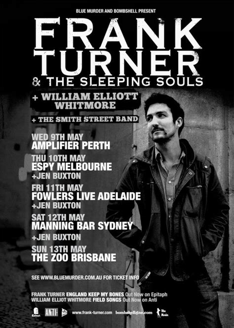 Frank Turner & The Sleeping Souls - Announce Australian Tour - maytherockbewithyou.com