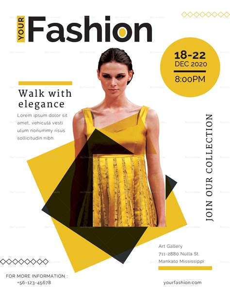 Fashion Gallery Flyer Design Template in PSD, Word, Publisher, Illustrator, InDesign