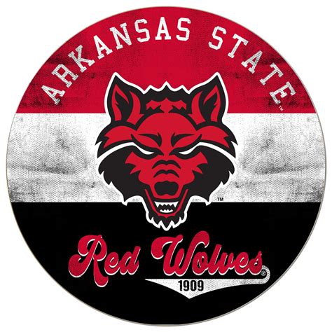 Arkansas State Red Wolves 20'' x 20'' Retro Logo Circle Sign