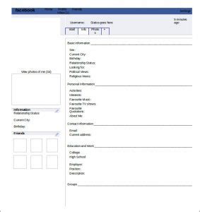 Facebook Template | Free Word Templates