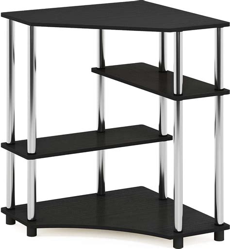 Amazon.com: Space Saving Corner Desk with Shelves - Modern Design in ...