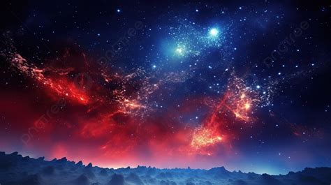 반짝이는 밤하늘과 빛나는 붉은 은하 은하수와 우주를 3차원으로 묘사한 수평적 배경, 붉은 은하, 은하수, 검은 은하 배경 일러스트 및 사진 무료 다운로드 - Pngtree