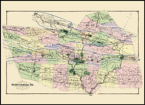 Historic Maps and Drawings, #10 Schuylkill County (John Pritiskutch Reproductions)