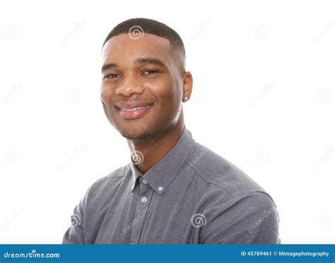Charming Young African American Man Smiling Stock Image - Image of closeup, cheerful: 45789461