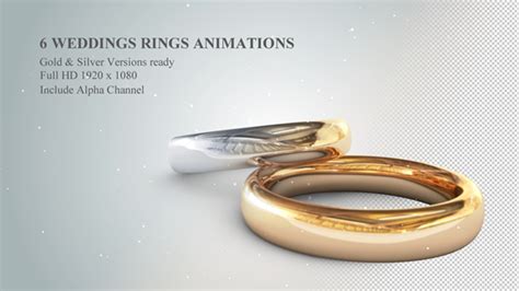 6 3D Wedding Rings Animations, After Effects Project Files | VideoHive