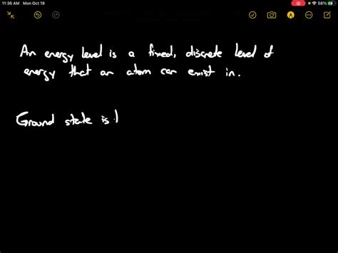 SOLVED:What is an energy level? Explain the difference between ground ...