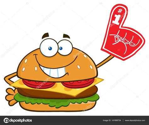 Hamburguesa personaje de dibujos animados Ilustración de stock de ...