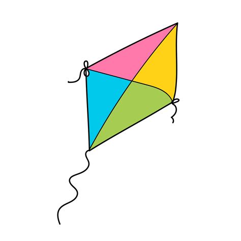 Simple cartoon icon. Kite toy design over white background 4597919 ...