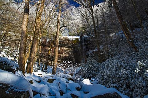 Photography of Jack Burgin: Rainbow Falls, Great Smoky Mountains National Park. Winter 2014.