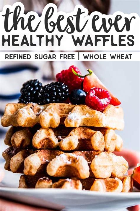 The Best Healthy Waffles | Whole Wheat, Refined Sugar Free