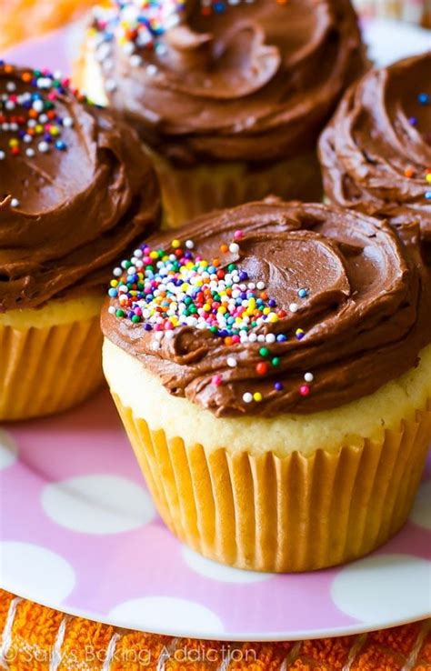 Vanilla Cupcakes With Chocolate Icing