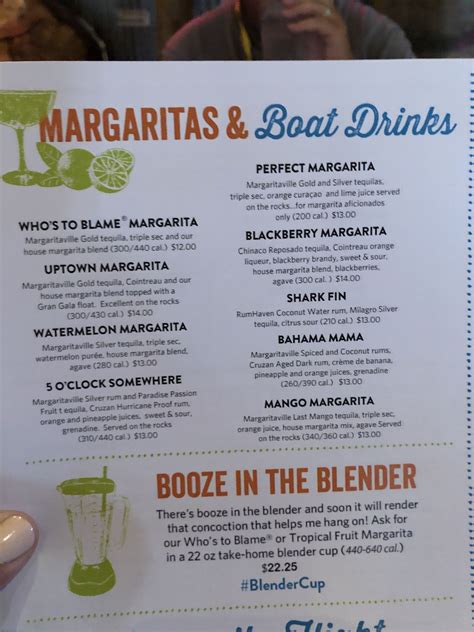 Margaritaville Boat Drinks | Blended margaritas, Perfect margarita ...