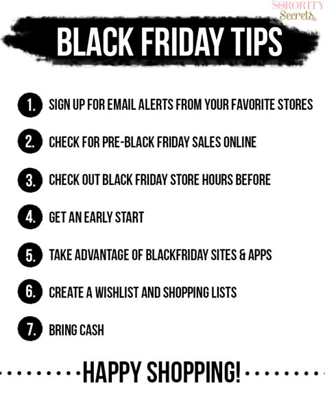 The Sorority Secrets: Black Friday Tips