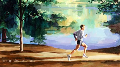 Trail Run | Painting by Artist Coreen Steinbach | Running Art