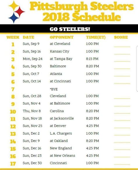 Pittsburgh Steelers Schedule 2023 – News, Tips, Review, And Tutorial ...